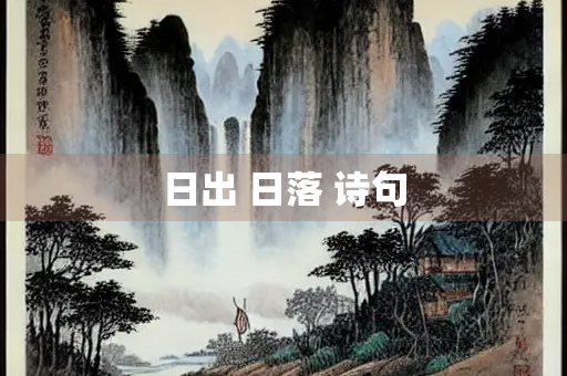 日出 日落 诗句
