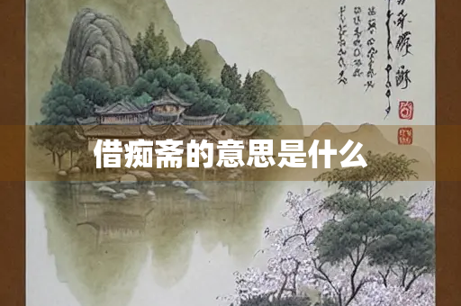 借痴斋的意思是什么