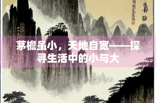 茅檐虽小，天地自宽——探寻生活中的小与大