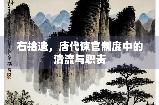 右拾遗，唐代谏官制度中的清流与职责
