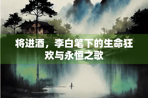 将进酒，李白笔下的生命狂欢与永恒之歌