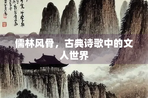 儒林风骨，古典诗歌中的文人世界