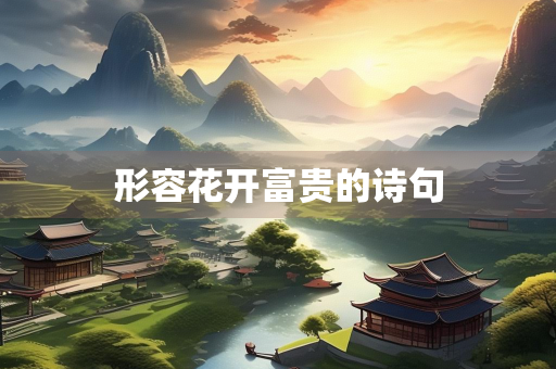形容花开富贵的诗句