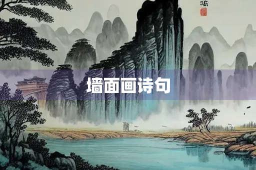 墙面画诗句