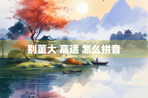 别董大 高适 怎么拼音