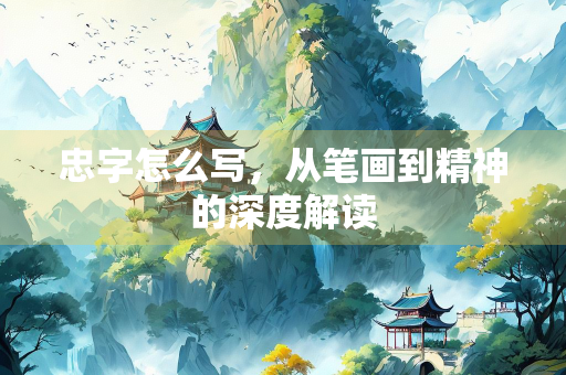 忠字怎么写，从笔画到精神的深度解读