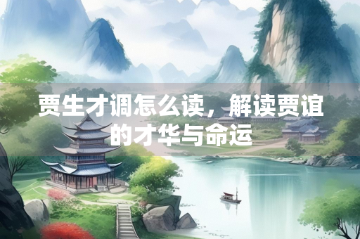贾生才调怎么读，解读贾谊的才华与命运