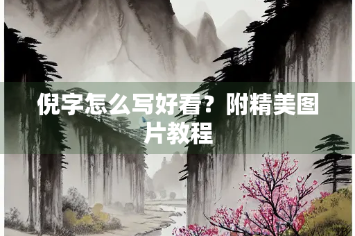 倪字怎么写好看？附精美图片教程