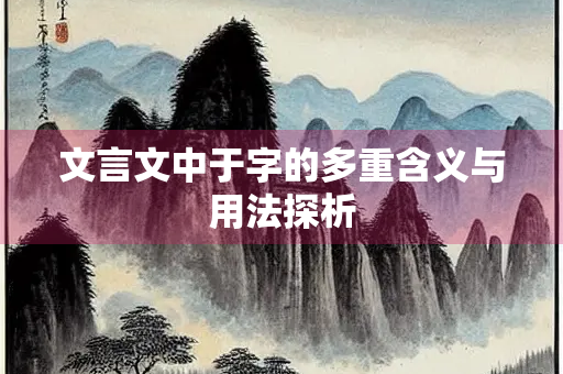文言文中于字的多重含义与用法探析