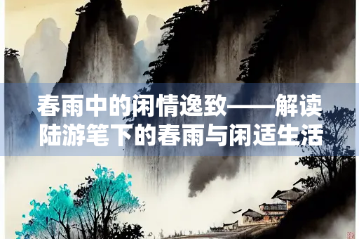 春雨中的闲情逸致——解读陆游笔下的春雨与闲适生活