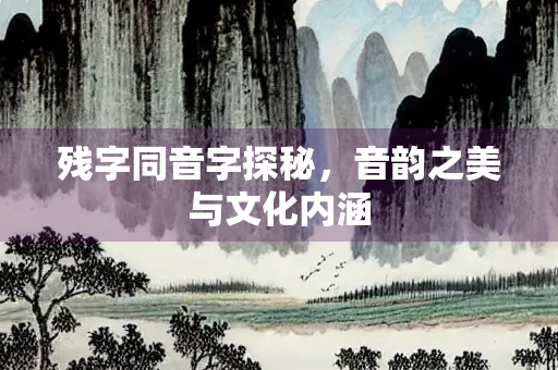 残字同音字探秘，音韵之美与文化内涵