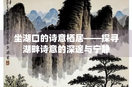 坐湖口的诗意栖居——探寻湖畔诗意的深邃与宁静
