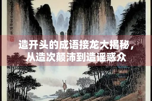 造开头的成语接龙大揭秘，从造次颠沛到造谣惑众