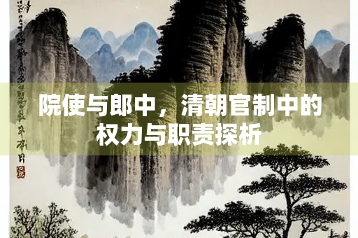 院使与郎中，清朝官制中的权力与职责探析