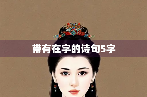 带有在字的诗句5字