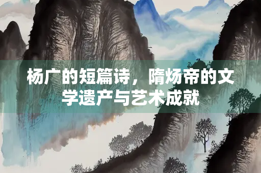 杨广的短篇诗，隋炀帝的文学遗产与艺术成就