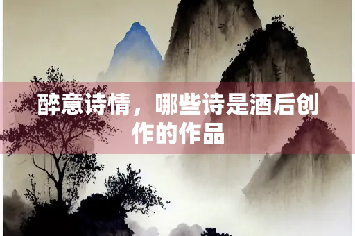 醉意诗情，哪些诗是酒后创作的作品