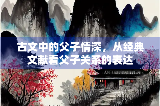 古文中的父子情深，从经典文献看父子关系的表达