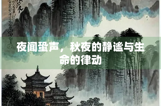 夜闻蛩声，秋夜的静谧与生命的律动