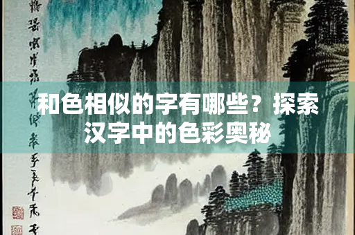 和色相似的字有哪些？探索汉字中的色彩奥秘