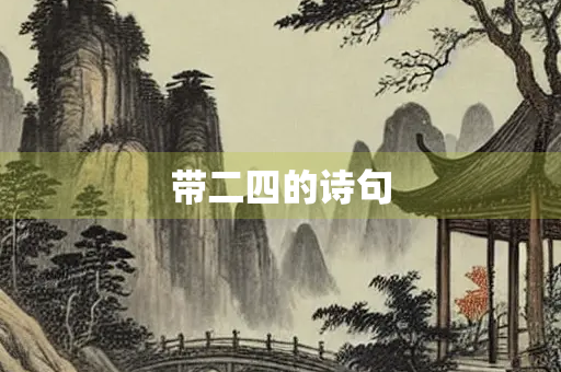 带二四的诗句