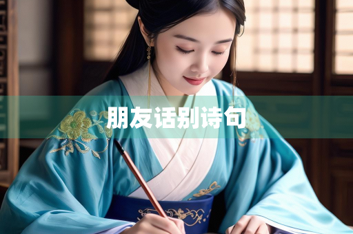 朋友话别诗句
