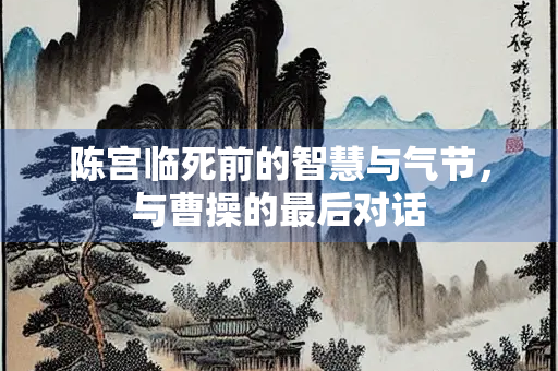 陈宫临死前的智慧与气节，与曹操的最后对话
