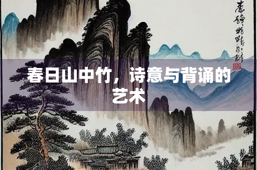 春日山中竹，诗意与背诵的艺术