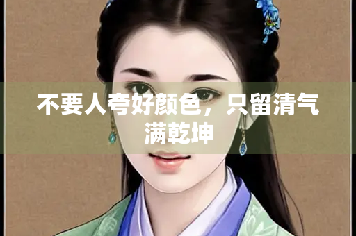 不要人夸好颜色，只留清气满乾坤