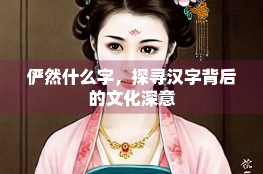俨然什么字,探寻汉字背后的文化深意 俨然什么字,探寻汉字背后的文化深意