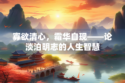寡欲清心，霜华自现——论淡泊明志的人生智慧