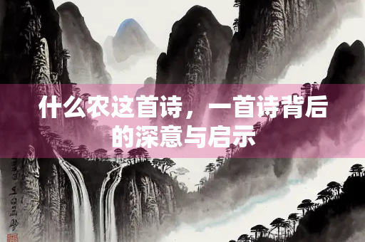 什么农这首诗，一首诗背后的深意与启示