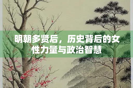 明朝多贤后，历史背后的女性力量与政治智慧