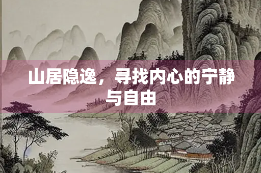 山居隐逸，寻找内心的宁静与自由