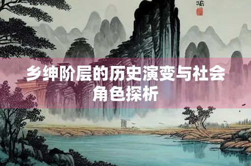 乡绅阶层的历史演变与社会角色探析