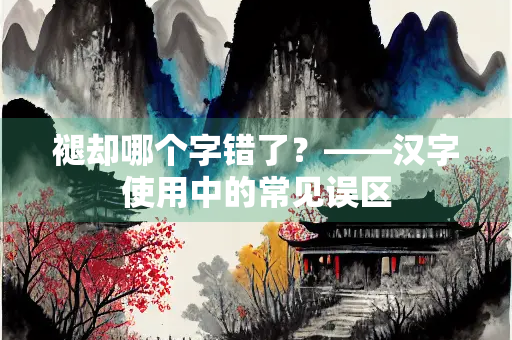 褪却哪个字错了？——汉字使用中的常见误区