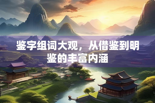 鉴字组词大观,从借鉴到明鉴的丰富内涵 鉴字组词大观,从借鉴到明鉴的丰富内涵