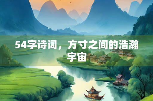 54字诗词，方寸之间的浩瀚宇宙