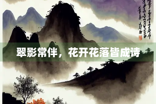 翠影常伴，花开花落皆成诗