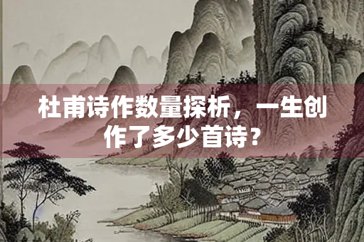 杜甫诗作数量探析，一生创作了多少首诗？