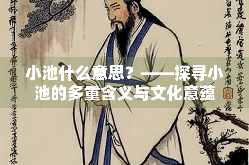 小池什么意思?——探寻小池的多重含义与文化意蕴 小池什么意思?——探寻小池的多重含义与文化意蕴