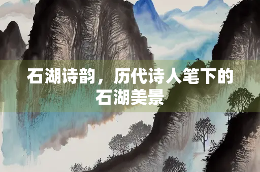 石湖诗韵，历代诗人笔下的石湖美景