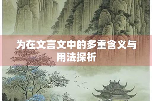 为在文言文中的多重含义与用法探析