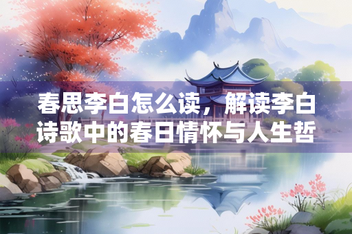 春思李白怎么读，解读李白诗歌中的春日情怀与人生哲思
