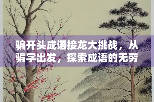 骗开头成语接龙大挑战，从骗字出发，探索成语的无穷魅力