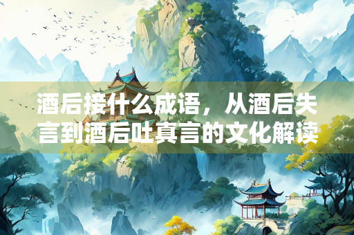酒后接什么成语，从酒后失言到酒后吐真言的文化解读
