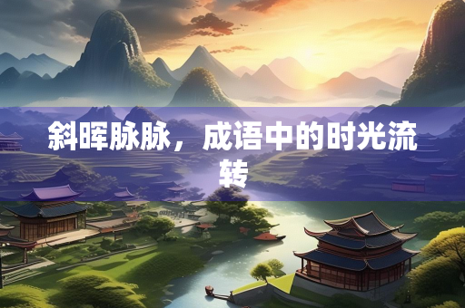 斜晖脉脉，成语中的时光流转