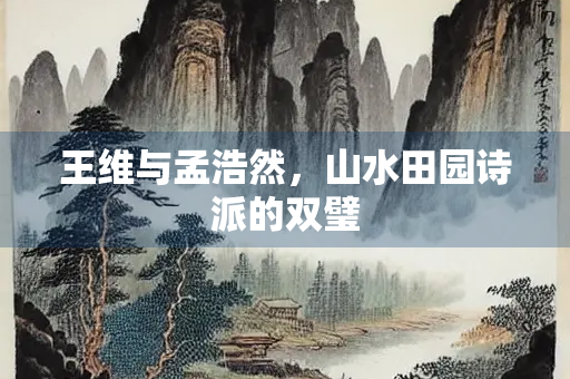 王维与孟浩然，山水田园诗派的双璧