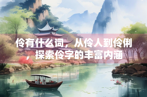 伶有什么词，从伶人到伶俐，探索伶字的丰富内涵