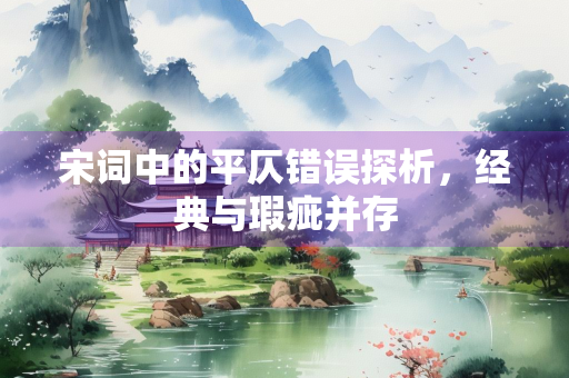 宋词中的平仄错误探析，经典与瑕疵并存